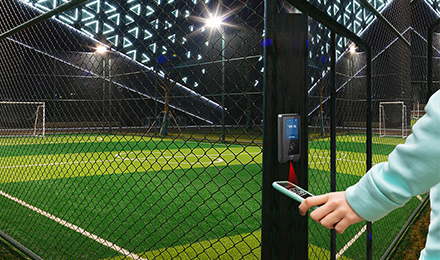 Touchless automated door lock management system in Sports Court