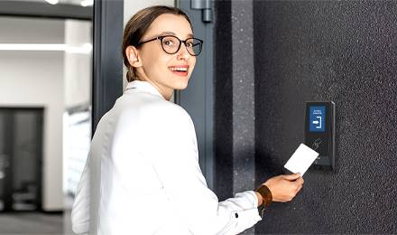 Smart keyless door access system and time attendance for enterprise and office